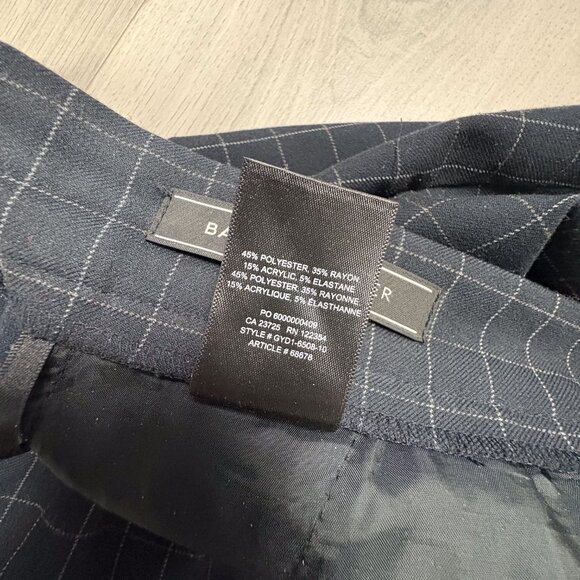 Aritzia Babaton Atelier Womens Navy Check Cropped Work Pants Size 6 - Picture 6 of 6
